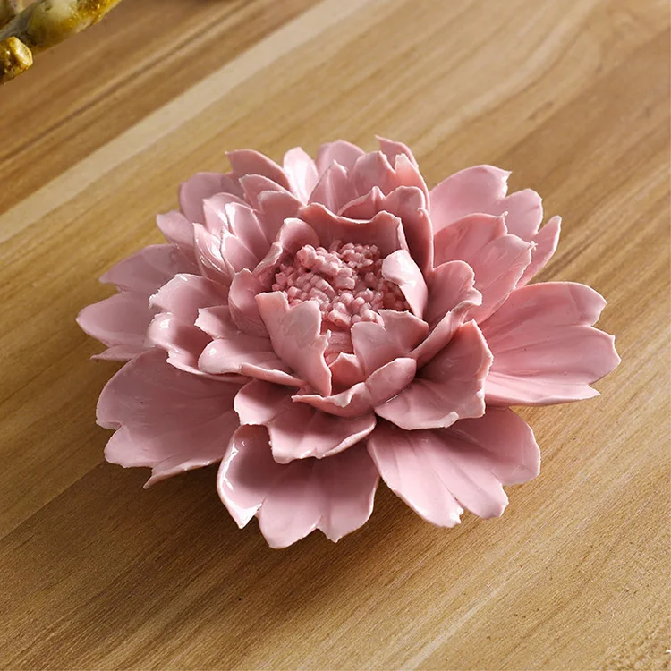 Современный керамический 3D цветок подвеска на стену украшение для дома гостиной имитация цветок Настенная Наклейка настенные украшения