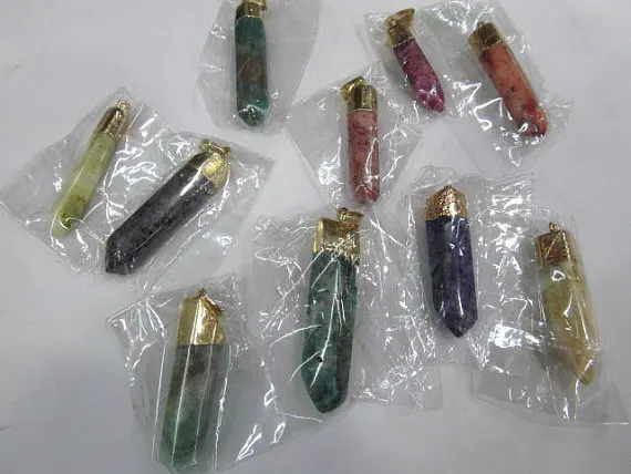 

wholesale discount 25-40mm Agate Rock Crystal Connector Druzy Link Druzy Point Horn Pendant Druzy Charm, Silver or Gold Cape