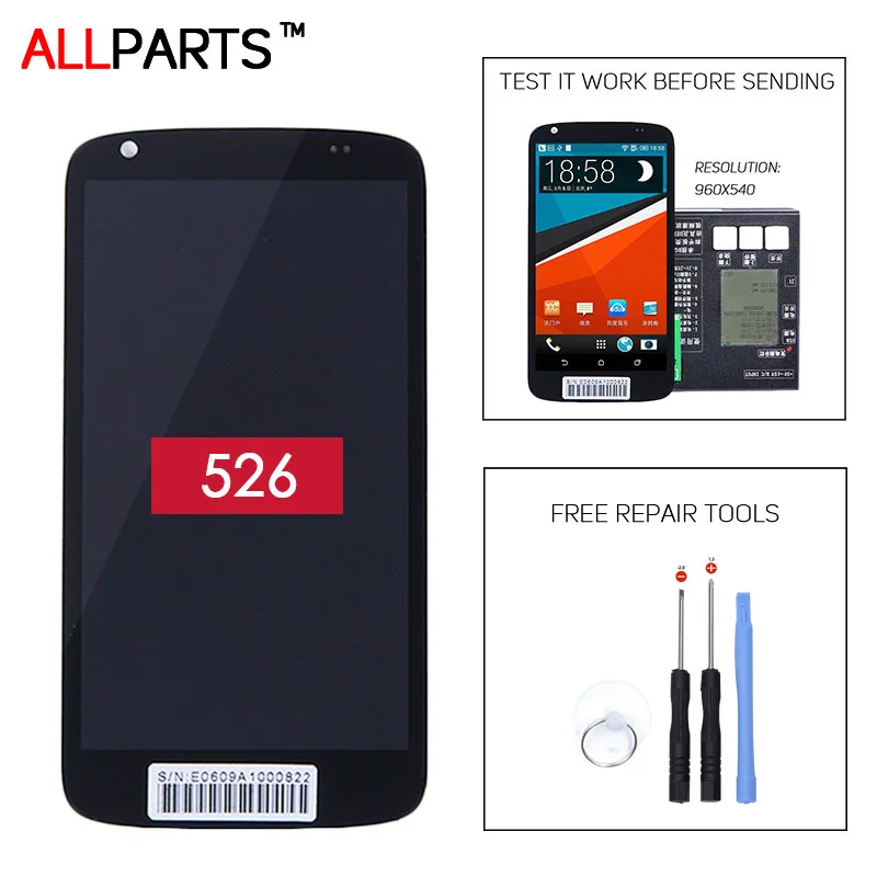 

Tested Original 4.7 inch 960x540 Display For HTC Desire 526 LCD with Touch Screen Replacement Parts 526G For HTC Desire 526 LCD