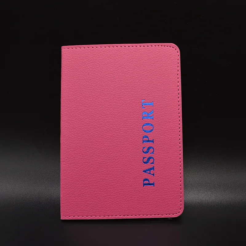 Soft Elegant Cute Women Passport Cover Pink Black Covers for Passports