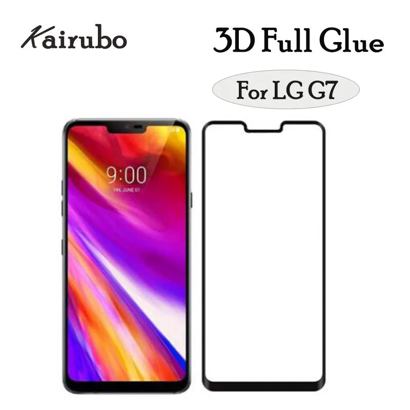 5pcs Full Glue Tempered Glass For Lg G7 Thinq Screen Protector Full