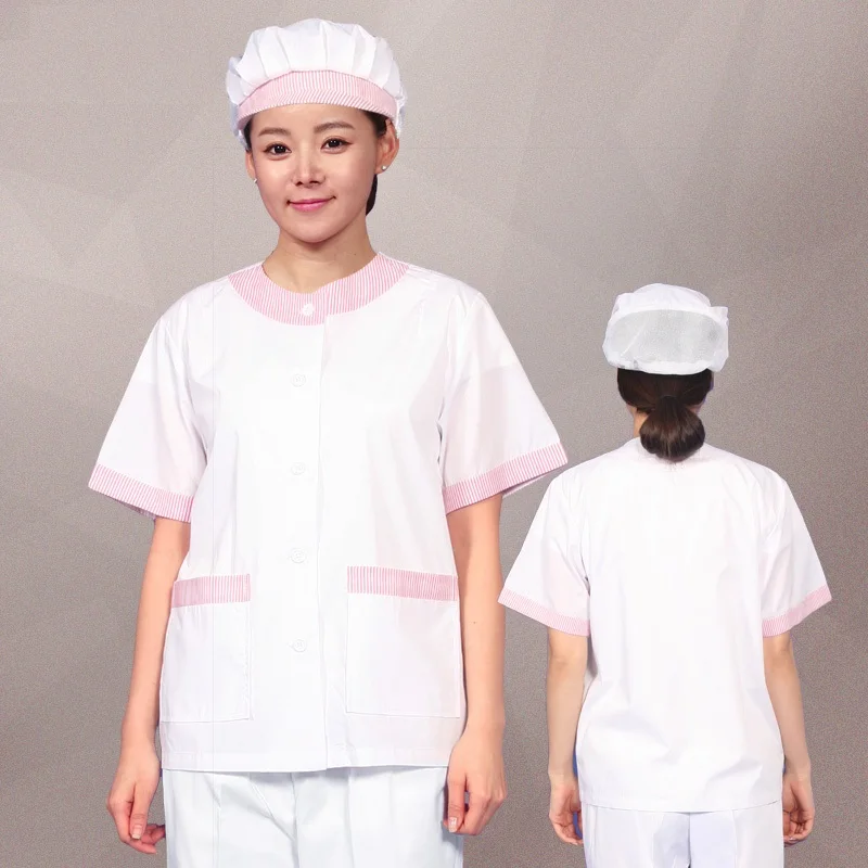 (10set Hat&Shirt)Food factory white chef's work wear Hotel health