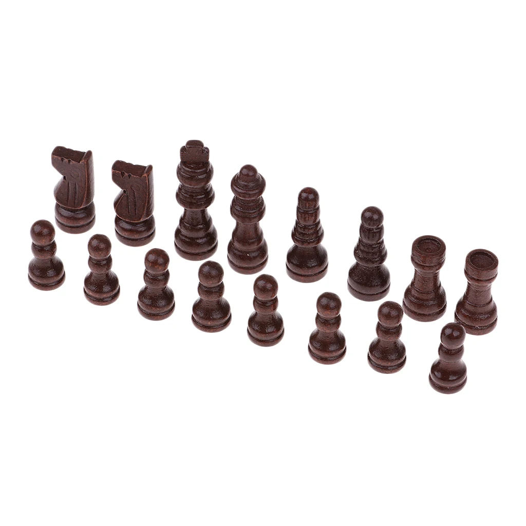 MagiDeal 3 in 1 International Backgammon Draughts Board Chess Game Chess Pieces Chessman 51mm King 32x