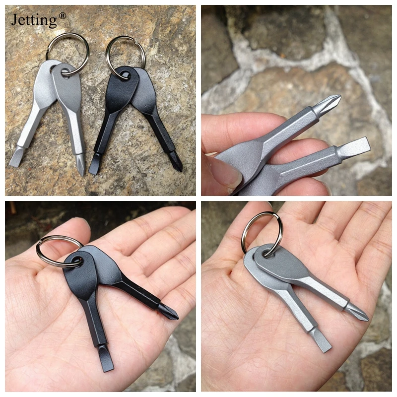 

1 Set Stainless Steel Key Shape Slotted Screwdrivers Mini EDC Multifunction Screwdriver Keychain Pocket Repair Tool