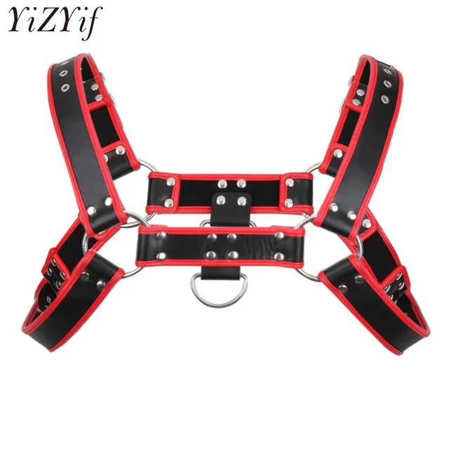 2018 Fetish Leather Chest Harness Mens Arnes Hombre Sexy Clubwear