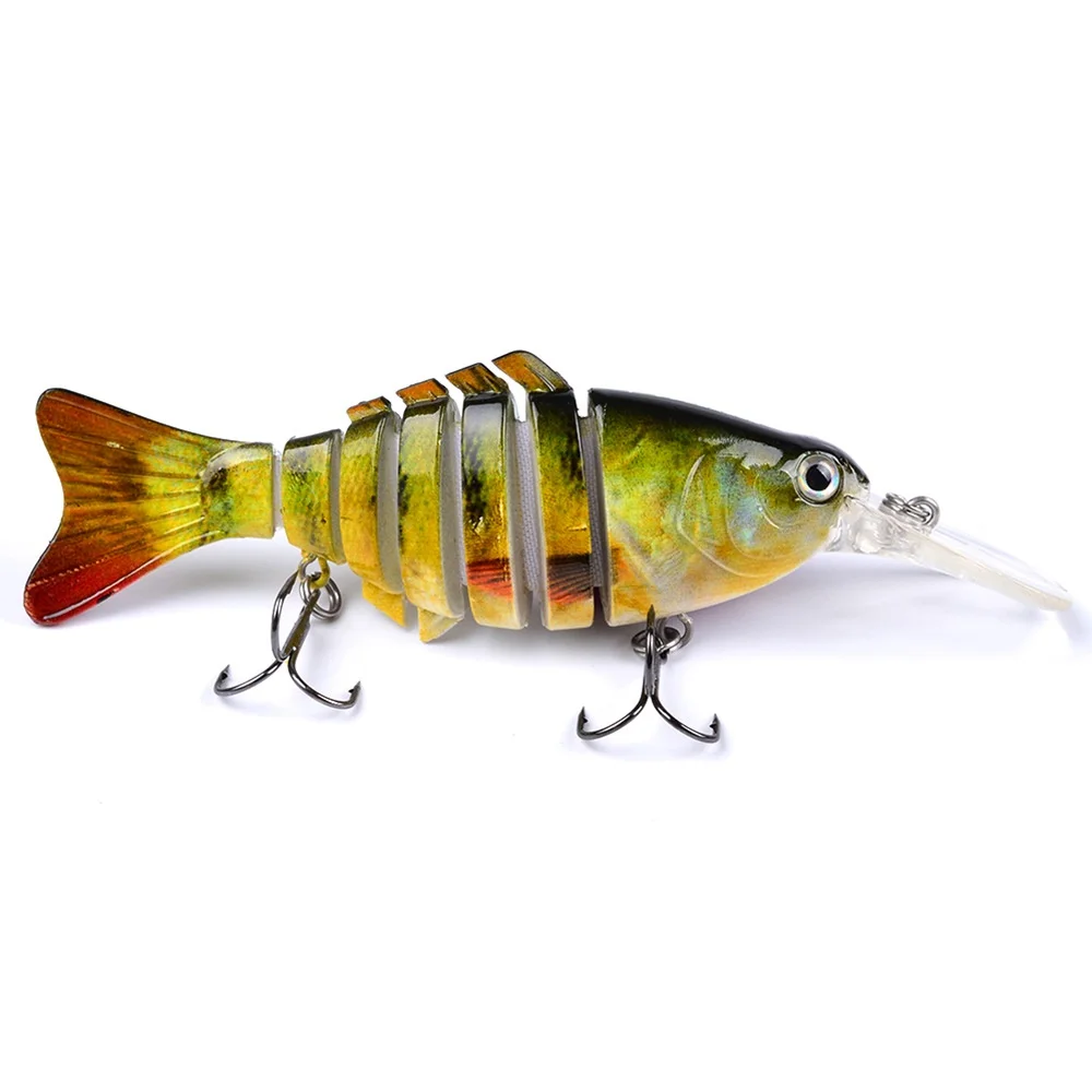 Isca de Pesca Wobblers com Língua Equipamento de Pesca Peças Articuladas Cambota Seções 11.2cm 14g Pesca Isca Artificial 4 7 8 7 seções 11.2cm 14g pesca wobblers com