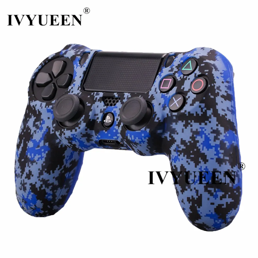 

IVYUEEN 7 Colors Water Transfer Digital Camouflage Silicone Rubber Cover for PlayStation 4 PS4 Pro Slim Controller Case Skin