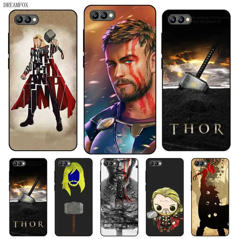 P223 Thor Black Silicone Case Cover For Huawei Honor 6A 6C 6X 7C 7X 8 Lite Pro |