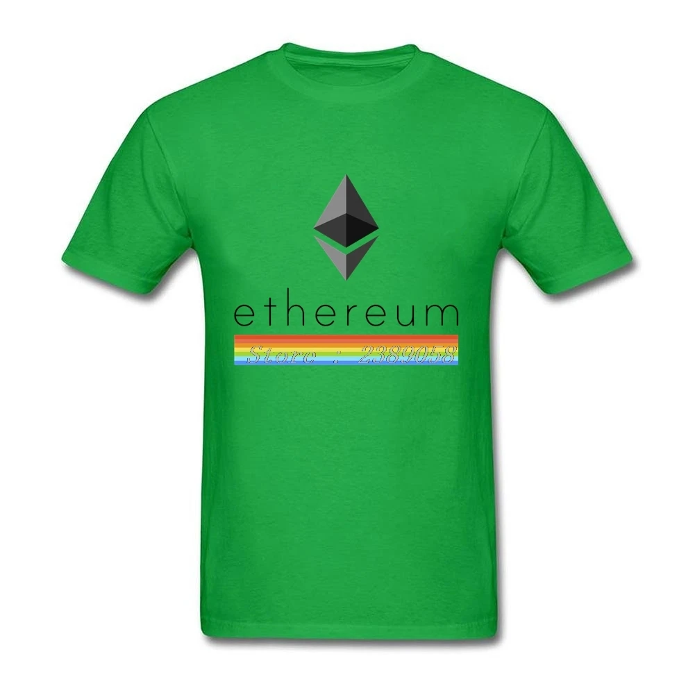 Hip Hop Men Tee Shirts Ethereum Logo T-Shirt Cryptocurrency Cool Plus Size Short Sleeve Man T shirt