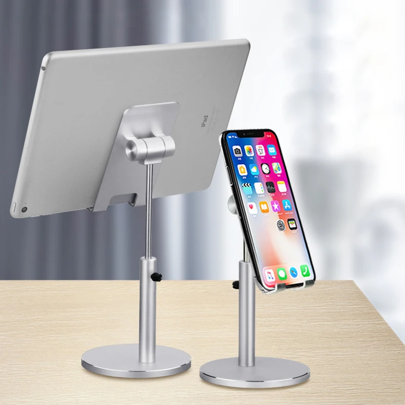 

Tablet Stand Holder, Height Adjustable, 360 Degree Rotating, Aluminum Alloy Cradle Mount Dock for iPhone iPad Samsung, Nintendo