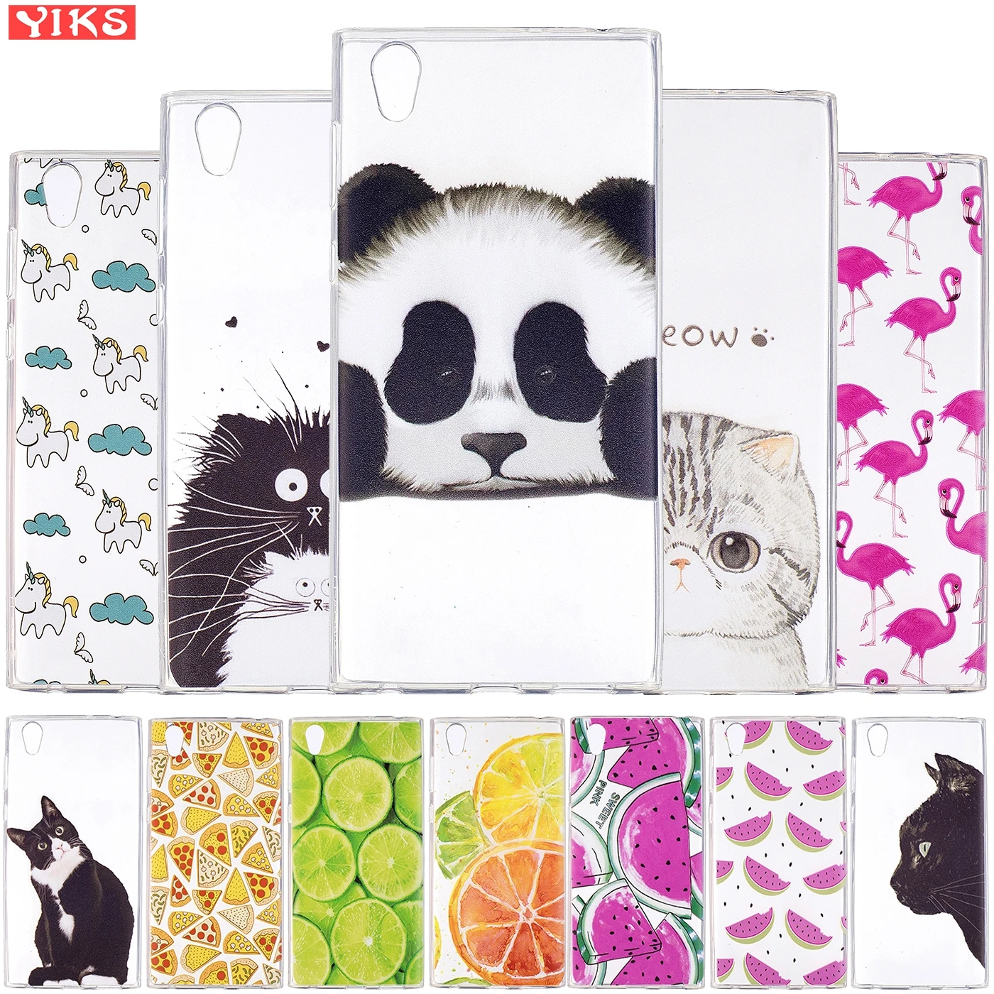 

For For fundas Sony Xperia L1 Case Soft TPU Protective Phone Cases Panda TPU Printing Cover For Sony E6 Sony L1 Cover Coque