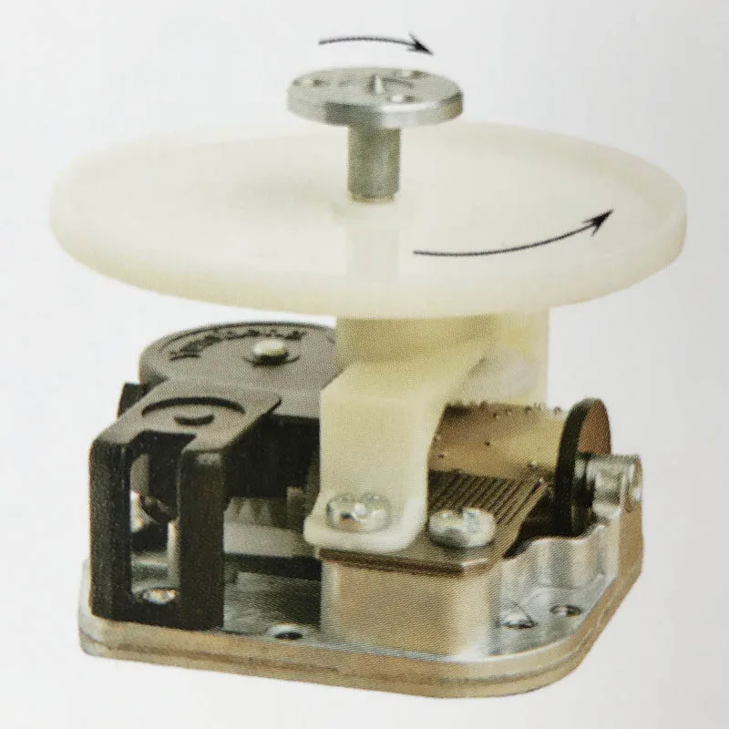 DIYMusicBoxMechanismwithRotatingShaftandPlateContrary