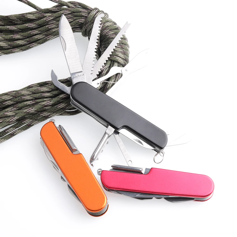 3 Colors Multifunctional Swiss Knife Folding Pocket Knife Camping Survival Outdoor EDC Hand Tools CHSW048Y