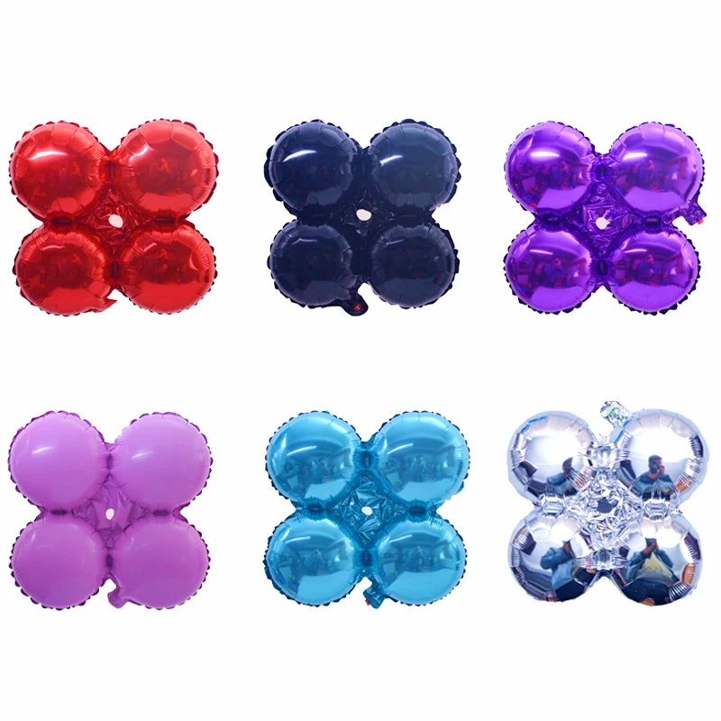 

1pcs 6 Colors Round Lucky Four-leaf Clover Balloons Birthday Party Decorations Adult Aluminium Foil Ballons Birthday Balloons