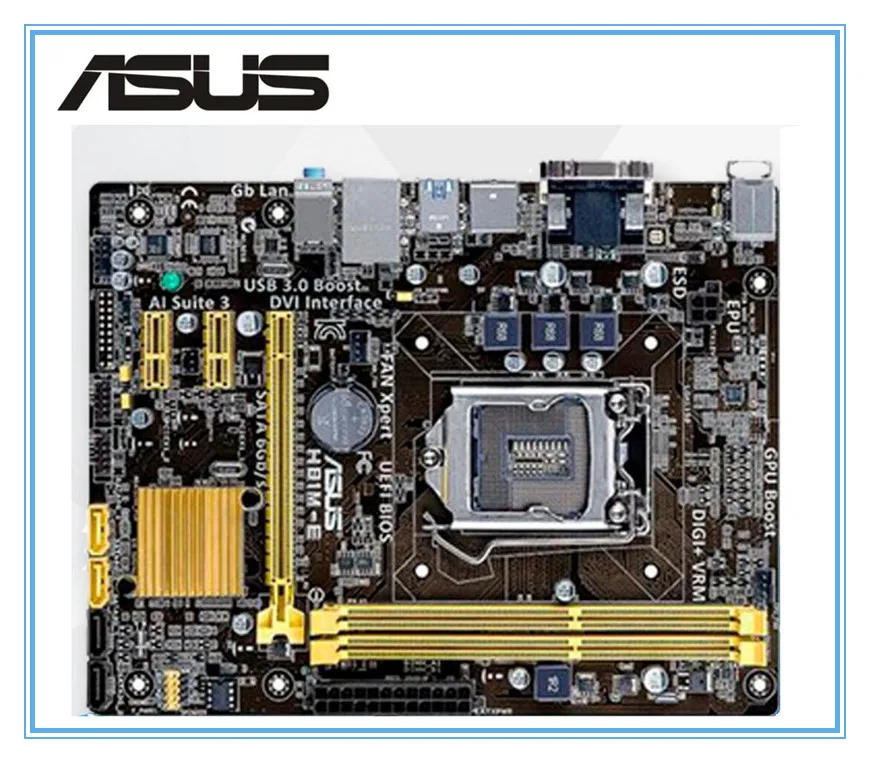 ASUS H81M-E Оригинал материнская плата H81 LGA 1150 DDR3 i3 i5 i7 16 GB SATA3 USB3.0 H81 рабочего Материнская плата Бесплатная доставка