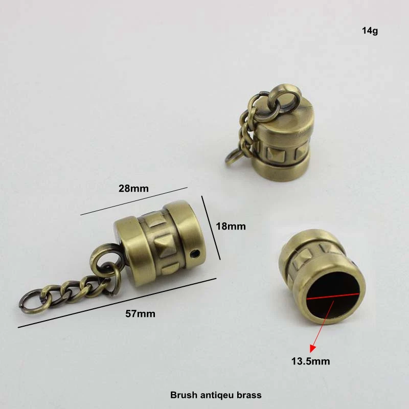 50 pcs franja cap, encaixe de metal