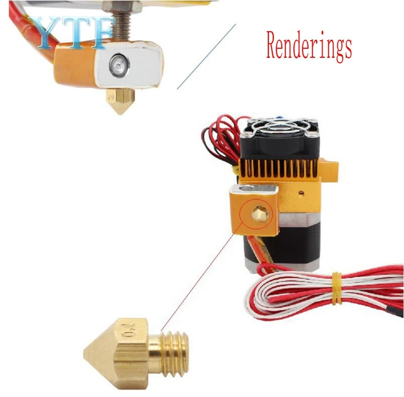 5 шт. Makerbot MK8 насадка impressora 3D принтер Экструдер Насадка для Prusa i3 экструдер 0,2/0,3/0,4/0,5/0,6 мм