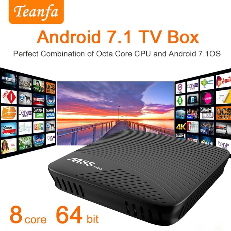 

M8S PRO L 4K TV Box Android 7.1 Smart TV Box 3GB 32GB Amlogic S912 Cortex - A53 CPU Bluetooth 4.1 Smart BOX TV Streaming KD iptv