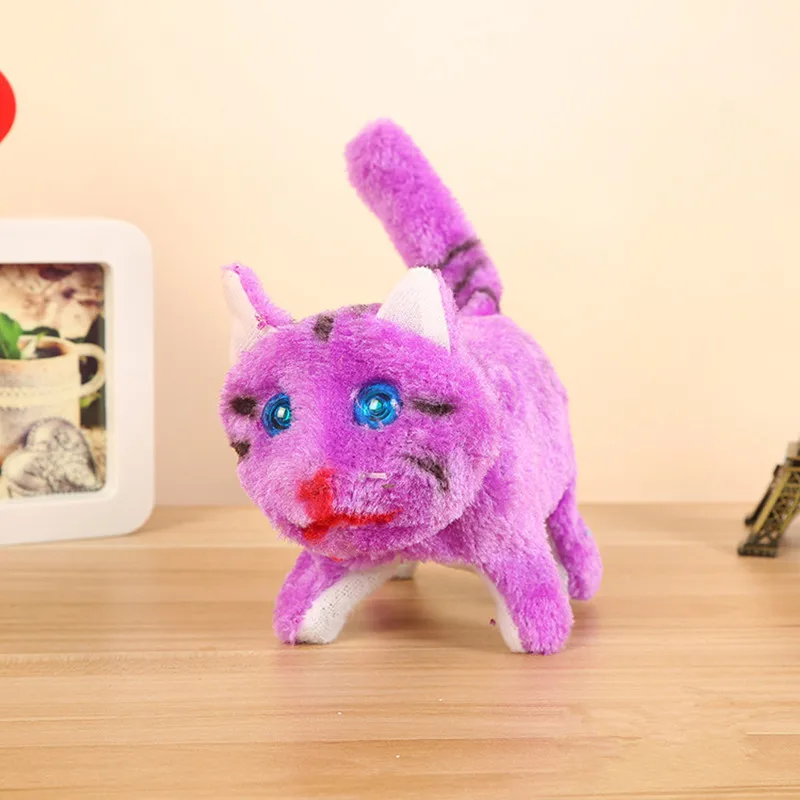 Новые милые детские электронные плюшевые игрушки прогулочный звук электронная игрушка для питомца игрушечная кошка плюшевая игрушка для
