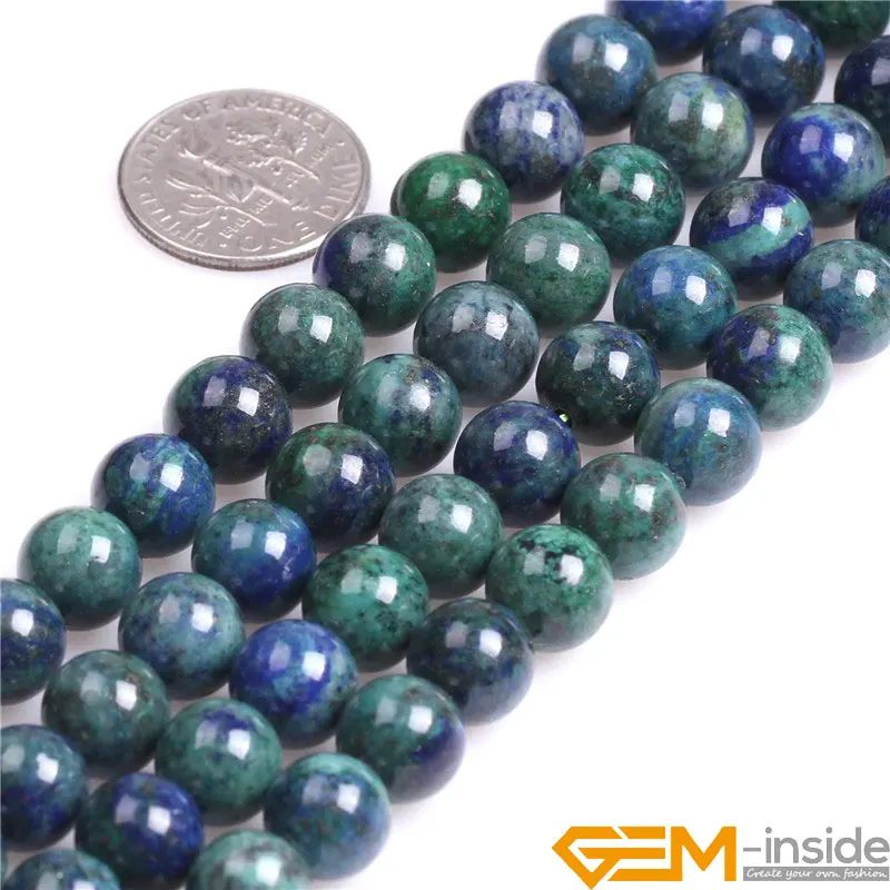 Perline Rotonde Di Lapislazzuli Di Azurite Di Malachite Per Gioielli Che Fanno Filo 15 Pollici Braccialetto Fai Da Te Collana Gioielli Sciolti 6Mm 8Mm