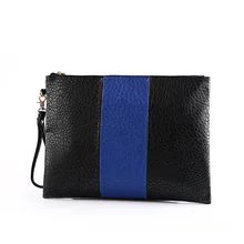 Novas Mulheres Bolsa Patchwork Sólidos Lady Day Embreagens Costura Populares Macio Com Zíper Pacote de Moda Bolsa Feminina Bolsas de Embreagem