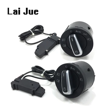 

2pcs Car lights switch + chrome auto sensor light for Golf Jetta MK5 MK6 Tiguan Passat B6 Scirocco Touran Rabbit 5ND 941 431 B