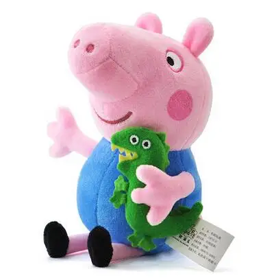 Большой размер 4 шт.. Натуральная Свинка Пеппа 30 см Peppa george 46 см 18 ''Мумия Папа Дети мягкая плюшевая игрушка День рождения Рождественская