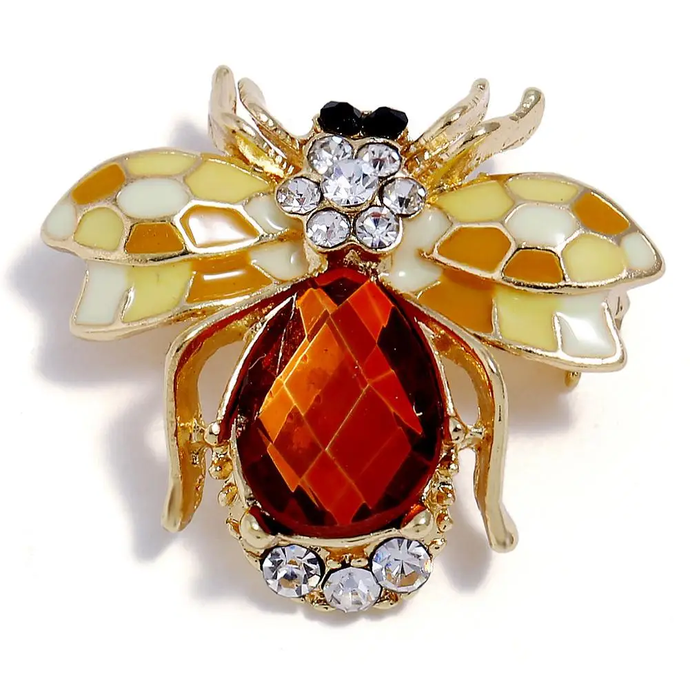 

Fashion Bee Insect Rhinestone Enamel Collar Brooch Pin Clothes Scarf Jewelry new