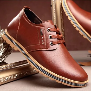 

New Leather Shoes Men Flats, Design Style Men Shoes, Fashion Lace Up Casual Shoes For Men