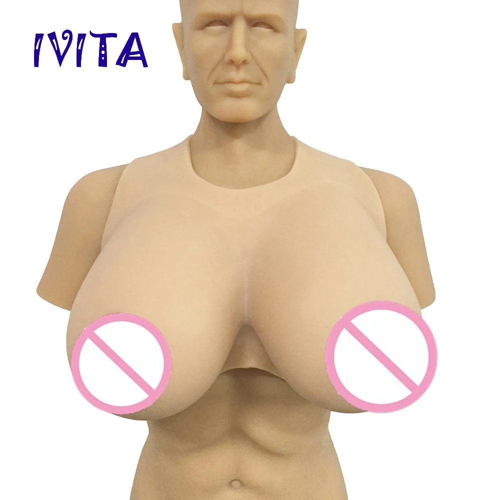 IVITA 12 кг огромный реалистичный силикон поддельные груди для мастэктомии