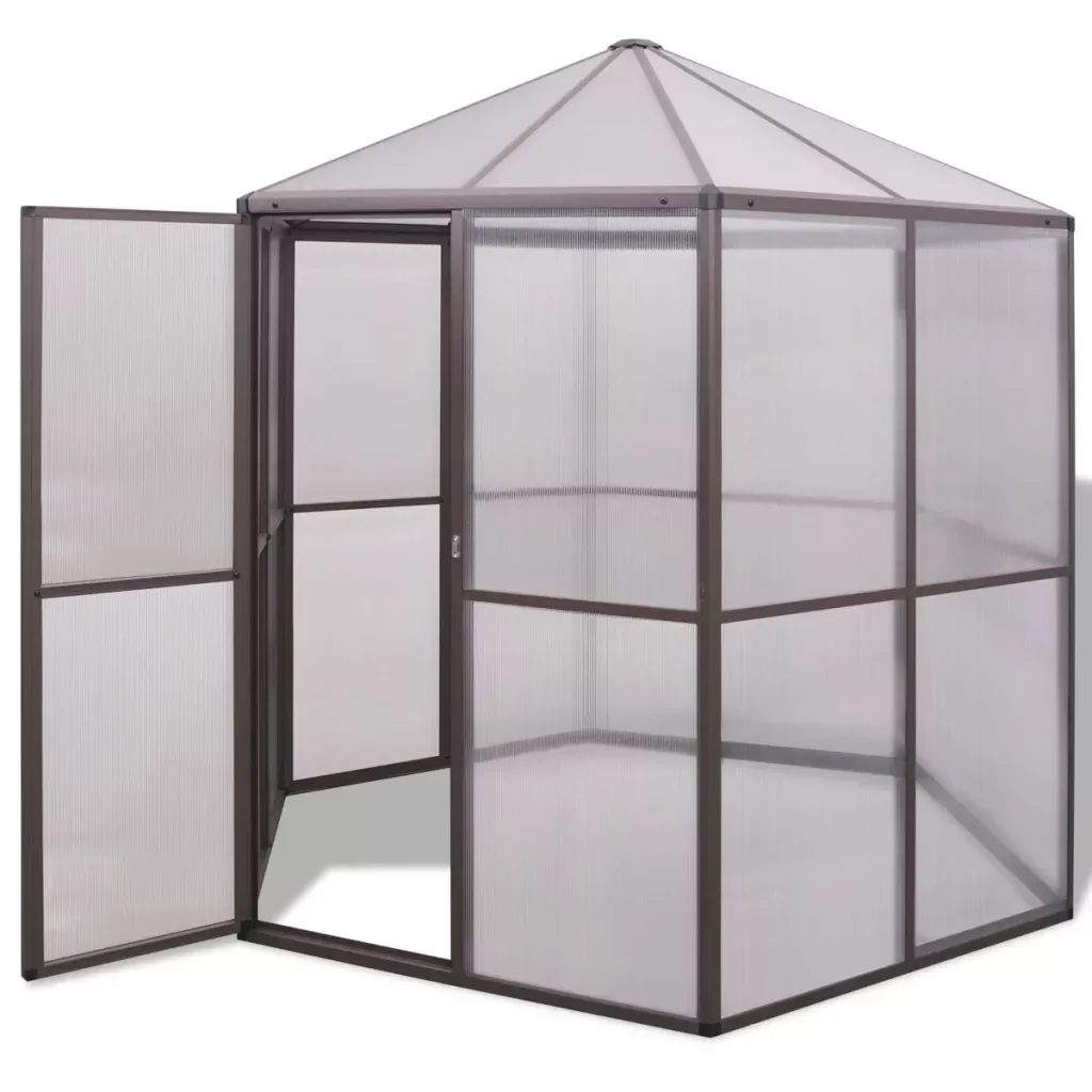 

Greenhouse Aluminium 240x211x232 cm Rustproof and Waterproof Anti-UV Green houses Warm Garden For Plants Flowers Greenhouse