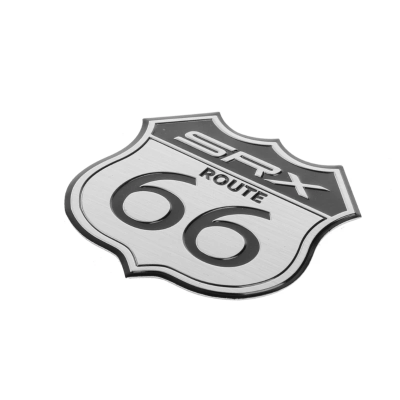 3D Car Emblem Badge Sticker Decal Metal Route 66 US For Cadillac For SRX Ford Universal Fit