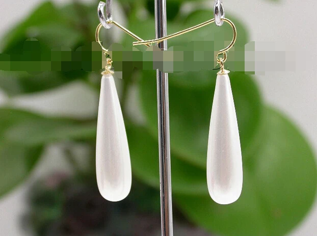 

free shipping 12071 drip white sea shell pearls earring
