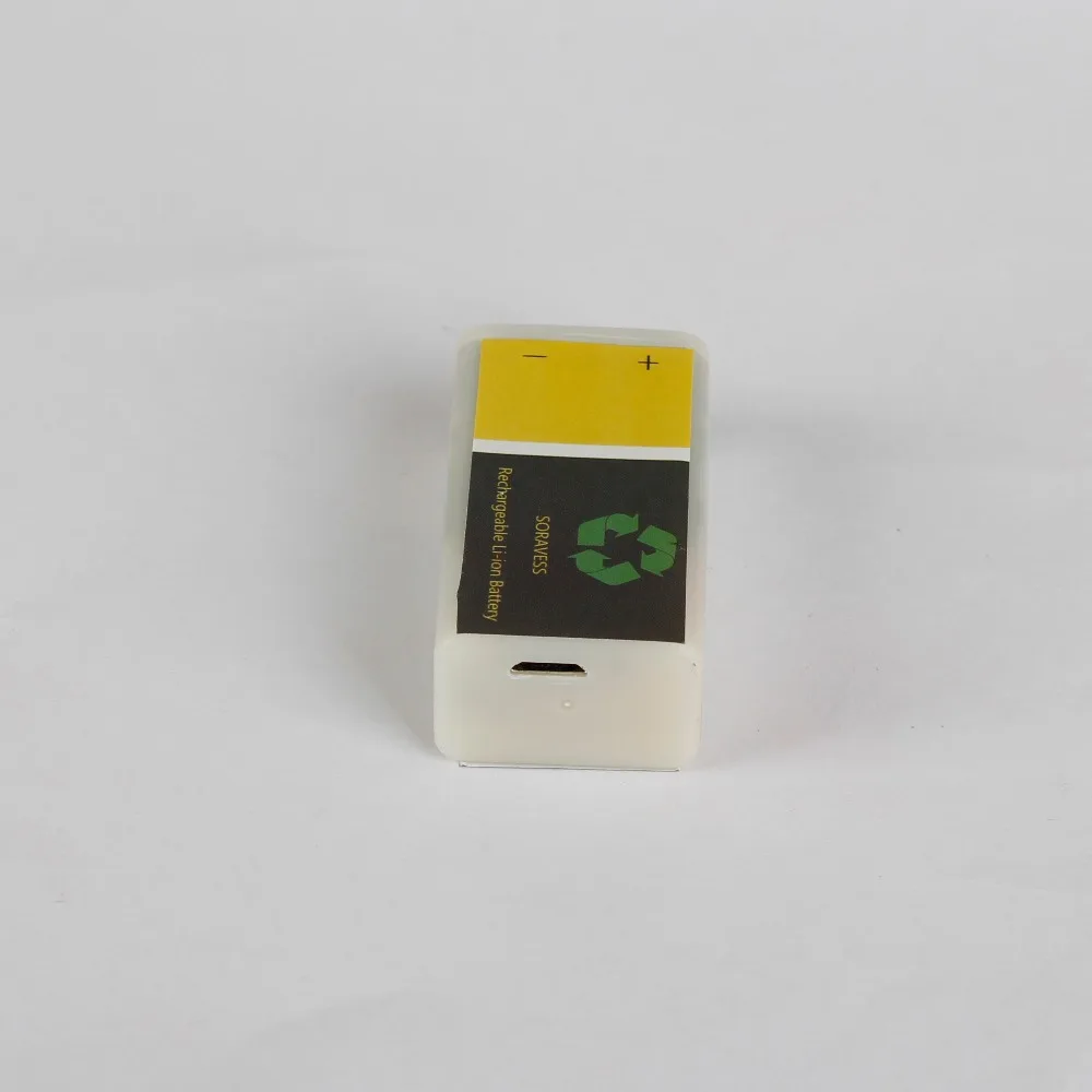 Перезаряжаемый литий ионный аккумулятор SORAVESS 9 В 6F22 USB 1200 мАч элемент для