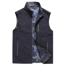 Мужской жилет, двусторонний Камуфляжный военный охотничий жилет, тактический жилет, походный, походный, уличный жилет, осень-весна