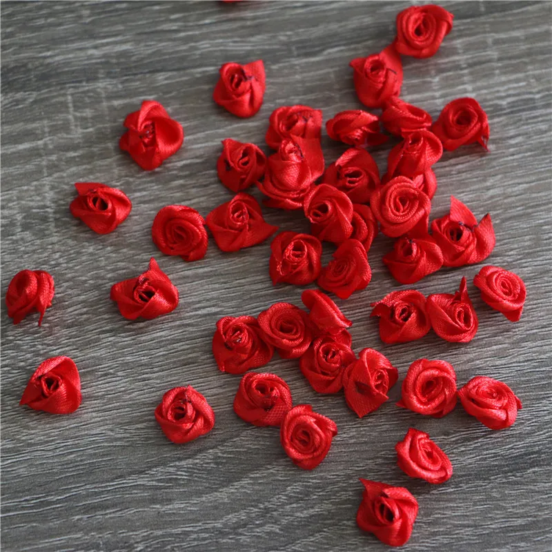 100pcs Handmade Red Artificial Flowers Wedding Party Bride 100pcs Handmade Red Artificial Flowers Wedding Party Bride