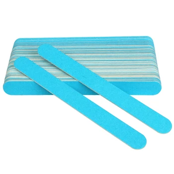 

50Pcs/lot Straight Nail Files 180/240 Blue Wooden Nail File Sanding Uv Gel Polisher Nail file Buffer Pedicure Manicure Nail Tool