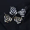 Shineland mode Bijoux à la mode 2022 nouvelles femmes accessoires noir émail déclaration géométrique boucles d'oreilles pendantes Pendientes Mujer cadeau ► Photo 2/5