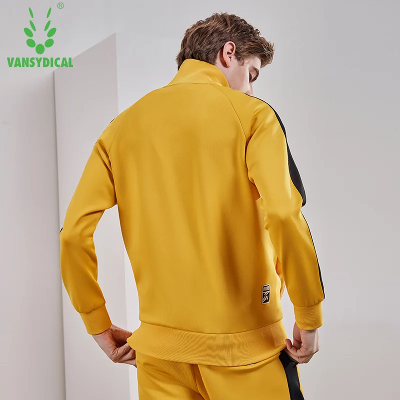 Vansydical спортивные куртки для бега мужская спортивная одежда на молнии с