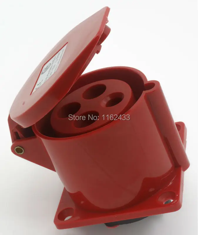 32A 3P E 4 pin 380-415V IP44 324 трехфазный splashproof промышленная Монтажная розетка |