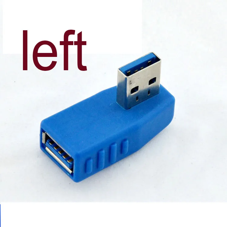 Usb3.0 وذكر ل أنثى تمديد كابل 90 درجة يسار زاوية قابس مهايئ