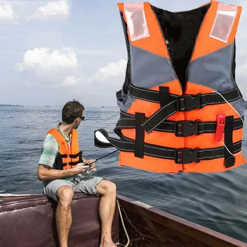 

life jacket Fishing Adult Drifting Reflective Adjustable Boating for Life Waistcoat Swimming Vest Jacket