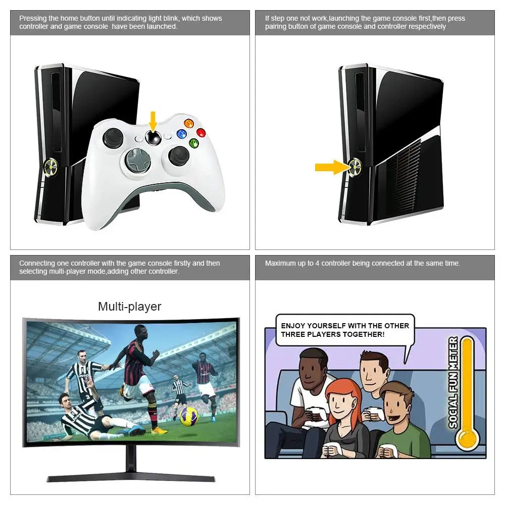 Беспроводной Bluetooth контроллер для Xbox 360 геймпад джойстик X box игр на ПК