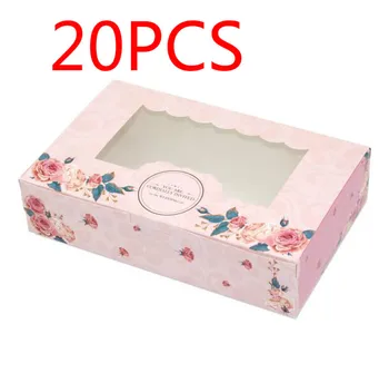 

3 sizes Pink dots Kraft Paper Cake Box with pvc window,Party Gift Packing Box,Cookie/Candy/Nuts Box/DIY Packing paper candy Box
