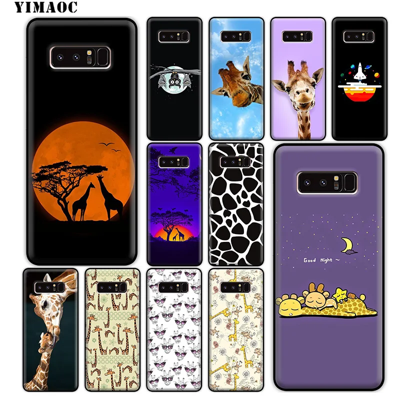YIMAOC Giraffe Cute Animal Funny Soft Silicone Case for Samsung Galaxy S10 S10e S9 S8 Plus S7 S6 Edge J6 Cover |