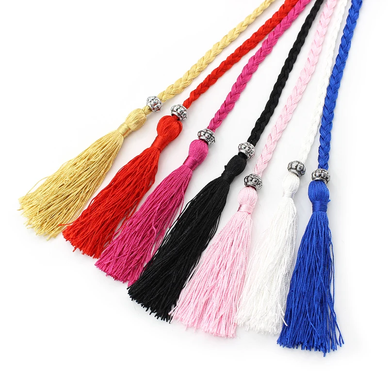 Women Vintager Braided Belt Waist Chain Fashion Slender Bind Belts