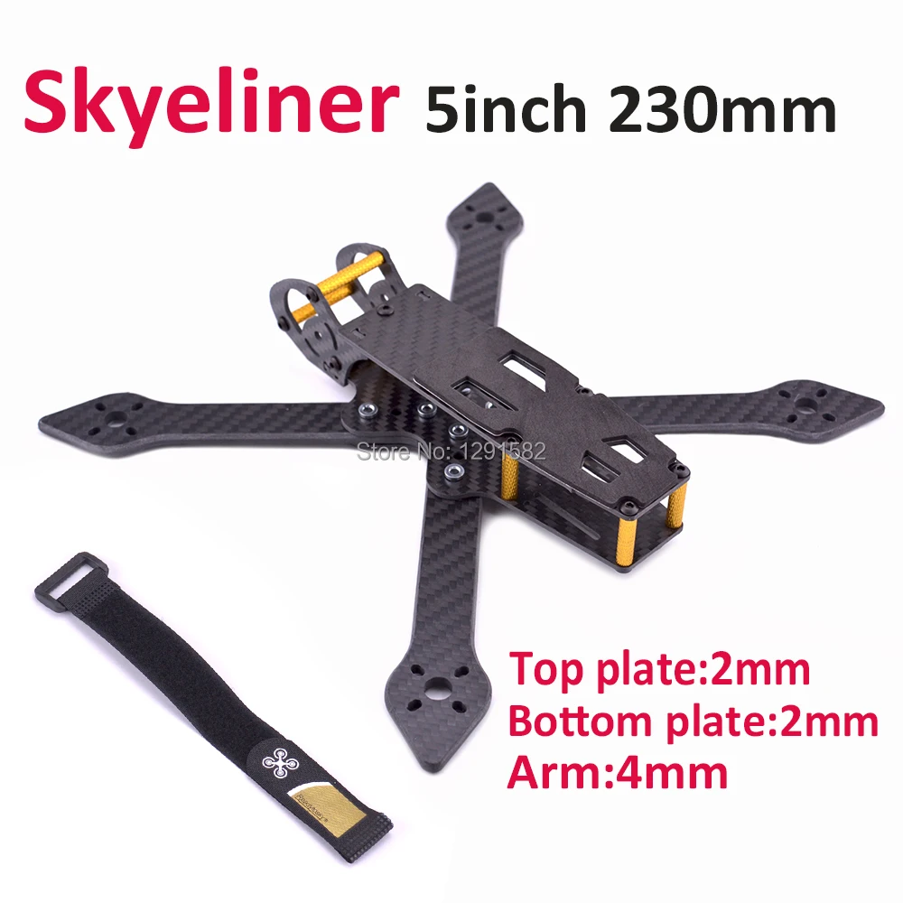 Skyeliner 5 дюймов колесная база 230 мм 5' true X с 4 рукоятками FPV Квадрокоптер Дрон рамка