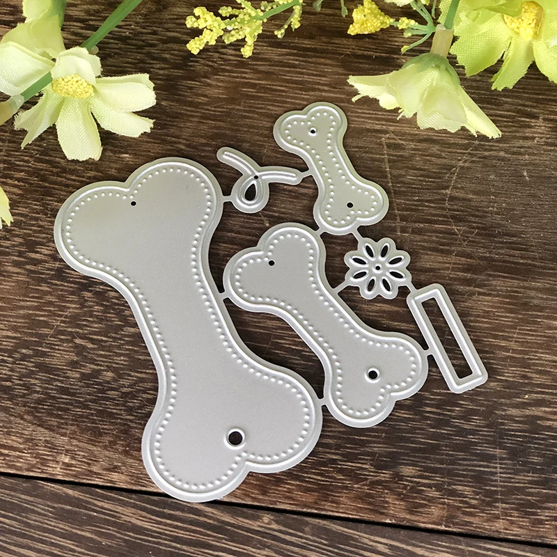 

3 Size Dog Bone Shape Metal Cutting Dies for Scrapbooking DIY Album Embossing Folder Paper Card Maker Template Decor Stencils