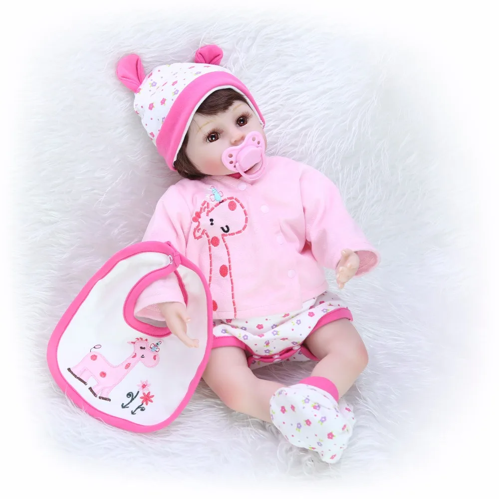 47 см bebes Reborn Baby doll игрушки Реалистичные Силиконовые + тканевые боди reborn Младенцы