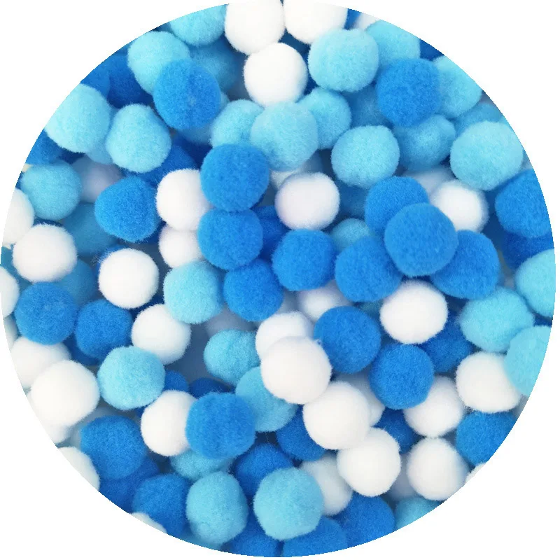 DIY снежные частицы грязи, аксессуары, детские игрушки, красочные эластичные бусины из пенопласта, маленькие шарики для волос, наполнитель слизи, поставки 15 мм - Цвет: Mix Blue